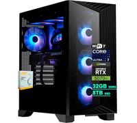 msi Aegis R2 AI 2nd Gaming Desktop | Intel 20-core Ultra 7 265 | 32GB DDR5 8TB SSD | GeForce RTX 5070 Ti 16GB Up to 1406 Tops | 5Gb Ethernet 360mm Liquid Cooler 750W 80+ Gold PSU Win11 DLCA Accessory