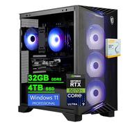 msi Aegis R2 AI 2nd Gaming Desktop | Intel 24-core Ultra 9 285 | 32GB DDR5 4TB SSD | GeForce RTX 5070 Ti 16GB (Up to 1406 Tops) 5Gb LAN RGB CPU Air Fan Cooler 80+ Gold PSU Win11Pro w/DLCA Accessory