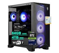 MSI Aegis R2 AI 2nd Gaming Desktop | Intel 24-core Ultra 9 285 | 64GB DDR5 4TB SSD | GeForce RTX 5070 Ti 16GB (Up to 1406 TOPS) 5Gb LAN WiFi7 RGB CPU Air Fan Cooler 80+ Gold PSU Win11 w/DLCA Accessory