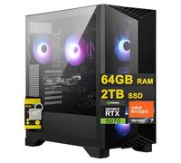MSI Aegis Z2 Gaming Desktop AMD Octa-core Ryzen 7 7700 64GB RAM 2TB SSD GeForce RTX 5070 (DLSS 4) 750W 80+ Gold Power Supply ARGB Air Cooling Fan Win11 with