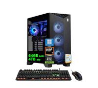 msi Aegis ZS2 AI Gaming Desktop | AMD 8-Core Zen 5 Ryzen 7 9700X | 64GB DDR5 4TB SSD | NVIDIA GeForce RTX 5070 Ti 16GB GDDR7 DLSS4 (Up to 1406 AI Tops) | Liquid Cooling Win11 Pro w/DLCA Accessory