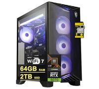 MSI Aegis ZS2 Gaming Desktop AMD 12 Core Zen 5 Ryzen 9 9900X (Beats i9-14900HX) 64GB RAM 2TB SSD GeForce RTX 5070 DLSS 4 360mm Liquid Cooler 750W 80+ Golden PSU Support HDD Win11 with