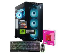 msi Aegis ZS2 RTX 5070 Gaming Desktop, AMD Ryzen 7 9700X (Intel i9-14900F), Liquid RGB Cooler, 64GB DDR5 RAM, 4TB SSD, RGB Backlit KB, Wi-Fi 7, Bundle with Adata 512GB External SSD, Black, W11H