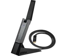 MSI AX1800 WiFi 6 Dual-Band USB Adapter - WLAN up to 1800 Mbps (5GHz, 2.4GHz Wireless), USB 3.2 Gen 1 Type-A, MU-MIMO, Adjustable Antenna, Beamforming, WPA3 - Wired Bracket Included