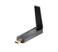 MSI AX1800 WiFi 6 Dual-Band USB Adapter - WLAN up to 1800 Mbps (5GHz, 2.4GHz Wireless), USB 3.2 Gen 1 Type-A, MU-MIMO, Adjustable Antenna, Beamforming, WPA3 - Wired Cradle Stand Included