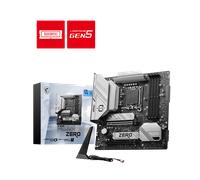MSI B760M PROJECT ZERO, Back-connect Micro-ATX - Supports Intel 14th, 13th & 12th Gen Core Processors, LGA 1700-75A DrMOS VRM, DDR5 Memory Boost 7800+MHz/OC, PCIe 5.0, 2 x M.2 Gen4, Intel Wi-Fi 6E