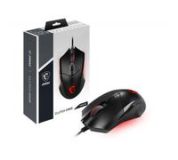 MSI CLUTCH GM08 Optical Gaming Mouse '4200 DPI Optical Sensor 6 Programmable button Symmetrical design Durable switch with 10+ Million Clicks Weight Adjustable Red LED'