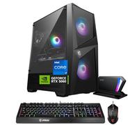 MSI Codex R2 RTX 5060 VR Ready AI Gaming Desktop, Intel i7-13700F (Beats i9-12900), NVIDIA RTX 5060, RGB Light, 32GB DDR5 RAM, 2TB SSD, Gaming Mouse & Keyboard, Bundle with SL660 512GB Portable SSD