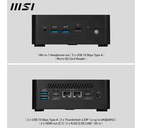MSI Cubi NUC 1M Intel Core 3 100U (14th Gen) Barebone NUC SFF Mini Computer HTPC (NO RAM NO Storage NO OS) Intel Graphics/DDR5/Dual ThunderBolt 4/Dual HDMI/Dual LAN/WiFi 6E/BT 5.3/VESA