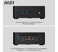 MSI Cubi NUC 1M Intel Core 5 120U Desktop PC, NUC, SFF, Mini Computer, HTPC, (16GB RAM, 512GB Storage, Windows 11 PRO), Intel Graphics/DDR5/Dual ThunderBolt 4/Dual HDMI/Dual LAN/WiFi 6E/BT 5.3/VESA