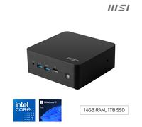 MSI Cubi NUC 1M Intel Core 7 150U Desktop PC NUC SFF Mini Computer HTPC (16GB RAM 1TB Storage Windows 11 PRO) IRIS XE Graphics/DDR5/Dual ThunderBolt 4/Dual HDMI/Dual LAN/WiFi 6E/BT 5.3/VESA Intel Core 7 150U 16 GB DDR5-SDRAM 1 TB Window