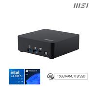 MSI Cubi NUC AI 1UMG Intel Core Ultra 7 155H Desktop PC NUC SFF Mini Computer HTPC (16GB RAM 1TB Storage Windows 11 PRO) Intel Graphics/DDR5/Dual ThunderBolt 4/Dual HDMI/Dual LAN/WiFi 6E/BT 5.3/VESA
