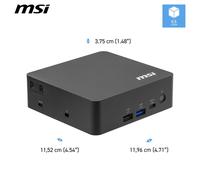 MSI Cubi NUC AI+ 3MG Intel Core Ultra 7 355 (12MB Cache) 16GB DDR5-SDRAM 1000GB SSD Intel Graphics LAN WLAN Bluetooth Windows 11 Pro ( NUC AI+ 3MG i7 355 FS 16GB 1TB W11PP)