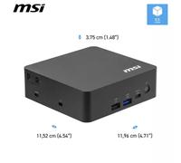 MSI Cubi NUC AI+ 3MG Intel Core Ultra 5 322 (12MB Cache) 16GB DDR5-SDRAM 512GB SSD Intel Graphics LAN WLAN Bluetooth Windows 11 Pro ( NUC AI+ 3MG i5 322 FS 16GB 512GB W11P)