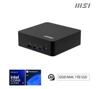 MSI Cubi NUC AI+ 3MG Intel Core Ultra 9 386H (18MB Cache), 32GB DDR5-SDRAM, 1000GB SSD, Intel Graphics, LAN, WLAN, Bluetooth, Windows 11 Pro ( NUC AI+ 3MG i9 386H FS 32GB 1TB W11PP)