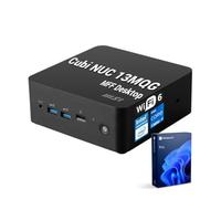 msi Cubi NUC AI Business Mini Desktop, Intel 16-Core Ultra 7 155H, 64GB DDR5, 1TB SSD, Support 4-Display & 4K, 2 x Thunderbolt 4, 2 x HDMI, Dual 2.5G LAN, Wi-Fi 6E, Windows 11 Pro, Black