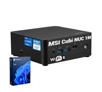 msi Cubi NUC AI Business Mini Desktop, Intel 14-Core Ultra 5 125H, 32GB DDR5, 1TB SSD, Support 4-Display & 4K, 2 x Thunderbolt 4, 2 x HDMI, Dual 2.5G LAN, Wi-Fi 6E, Windows 11 Pro, Black