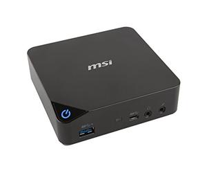 MSI Cubi2-031DE Desktop PC (Intel Celeron i3-7100U, 4GB RAM, 128GB SSD, HD Graphics, Windows 10 Home) Black Cubi2