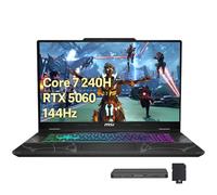 msi Cyborg 15.6" 144Hz FHD IPS Gaming Laptop, Intel Core 7-240H, 64GB RAM, 5TB Storage (4TB SSD+1TB Docking Station Set), NVIDIA GeForce RTX 5060, Backlit Keyboard, HD Webcam, Wi-Fi 6E, Win 11, Black