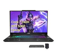 msi Cyborg 15.6" 144Hz FHD IPS Gaming Laptop, Intel Core 7-240H, 64GB RAM, 5TB Storage (4TB SSD+1TB Docking Station Set), GeForce RTX 5060, Backlit Keyboard, HD Webcam, Wi-Fi 6E, Win 11 Pro, Black