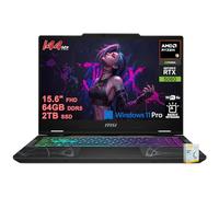 msi Cyborg 15 Gaming AI Laptop | 15.6" FHD IPS 144Hz | AMD 8-core Ryzen 9 270 (>i9-12950HX) | 64GB DDR5 2TB SSD | GeForce RTX 5060 GDDR7 Up to 572 Tops | 4-Zone RGB Backlit Win11Pro w/DLCA Accessory