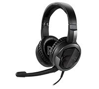 MSI Detachable Microphone, Lightweight and Foldable Headband Design, 7.1 Surround Sound Stereo Gaming Headphones (Immerse GH30 V2), Black, Large