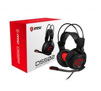 MSI DS502 7.1 Virtual Surround Sound Gaming Headset 'Black with Ambient Dragon Logo, Wired USB connector, 40mm Drivers, inline Smart Audio Controller, Ergonomic Design'