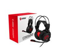 MSI DS502 7.1 Virtual Surround Sound Gaming Headset 'Black with Ambient Dragon Logo, Wired USB connector, 40mm Drivers,
