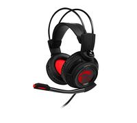 MSI DS502 7.1 Virtual Surround Sound Gaming Headset 'Black with Ambient MSI Dragon Logo, Wired USB connector, 40mm Drivers, inline Smart Audio Controller, Ergonomic Design' - S37-2100911-SV1