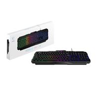 msi Forge GK100 US - Membrane Keyboard, RGB, Ergonomic, Anti-GHOSTING, Angle-Adjustable (Black)