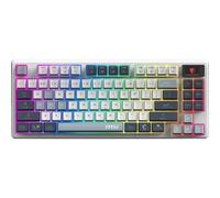 MSI FORGE GK600 TKL WIRELESS SKY, QWERTY, UK Layout - MECHANICAL LINEAR SWITCHES - Dye-Sublimated PBT Keycaps, Anti-slip Base, RGB LED, USB 2.0, Bluetooth, 2.4 GHz - Tenkeyless
