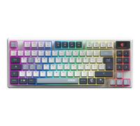 MSI FORGE GK600 TKL W SKY FR | French AZERTY, linear switches, sublimation printed keys, non-slip base, RGB, 2.4 GHz/Bluetooth/USB