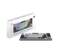 MSI FORGE GK600 TKL WIRELESS SKY - MECHANICAL LINEAR SWITCHES - Dye-Sublimated PBT Keycaps, Anti-slip Base, RGB LED, USB 2.0, Bluetooth, 2.4 GHz - Tenkeyless