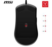 MSI FORGE GM100 Gaming Mouse - 6400DPI Optical Sensor, Symmetrical, 10M+ Click Switches, 7-Buttons, 8ms Latency, RGB LED, 108g - Wired
