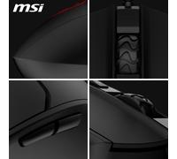 MSI FORGE GM100 Gaming Mouse - 6400DPI Optical Sensor, Symmetrical, 10M+ Click Switches, 7-Buttons, 8ms Latency, RGB LED, 108g - Wired