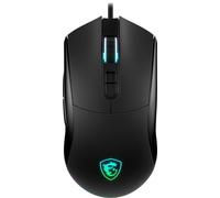 MSI Forge GM320 Gaming Mouse, 12800 DPI, 20M+ Clicks Micro Switch, Optical Sensor, Ergonomic Ambitextrous Hand Design, RGB Light