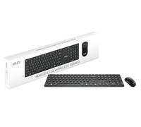 MSI Forge K210W Wireless Mouse and Keyboard Combo with Scissor Switches, Long Range 2.4GHz Wireless, Rechargeable Power, Hot Keys for Quick Control, Optical Sensor, 1600