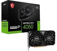 MSI Gaming GeForce RTX 4060 8GB GDRR6 128-bit HDMI/DP NVLink Graphics Card with Torx 4.0 Fan, Ada Lovelace Architecture Graphics Card (RTX 4060 Ventus 2X Black 8G OC)