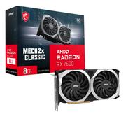 MSI Gaming Radeon RX 7600 128-bit 8GB GDDR6 DP/HDMI Dual Torx 3.0 Fans FreeSync DirectX 12 VR Ready OC Graphics Card (RX 7600 MECH 2X Classic 8G OC)