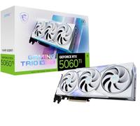 MSI Gaming RTX 5060 Ti 16G Gaming Trio OC White Graphics Card (16GB GDDR7, 128-bit, Extreme Performance: TBA MHz, DisplayPort x 3 2.1a, HDMI 2.1b, NVIDIA Blackwell Architecture)
