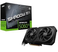 MSI Gaming RTX 5060 Ti 16G Shadow 2X OC Graphics Card (16GB GDDR7, 128-bit, Extreme Performance: TBA MHz, DisplayPort x 3 2.1a, HDMI 2.1b, NVIDIA Blackwell Architecture)