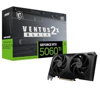 msi Gaming RTX 5060 Ti 16G Ventus 2X OC Black Plus Graphics Card (16GB GDDR7, 128-bit, Extreme Performance: 2617 MHz, DisplayPort x 3 2.1a, HDMI 2.1b, NVIDIA Blackwell Architecture)