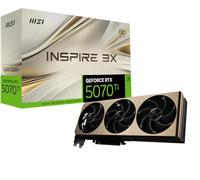 MSI Gaming RTX 5070 Ti 16G Inspire 3X OC Plus Graphics Card (16GB GDDR7, 256-bit, Extreme Performance: 2497 MHz, DisplayPort x 3 2.1a, HDMI 2.1b, NVIDIA Blackwell Architecture)