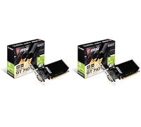 MSI GeForce GT 710 2GD3H LP Graphics Card '2GB DDR3, 954MHz, Low Profile, Low Consumption, VGA, DVI-D, HDMI, HTPC, Silent Passive Fanless Cooling System' (Pack of 2)