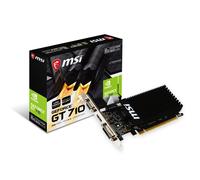 MSI GeForce GT 710 2GD3H LP Graphics Card '2GB DDR3, 954MHz, Low Profile, Low Consumption, VGA, DVI-D, HDMI, HTPC, Silent Passive Fanless Cooling Sys