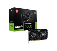 MSI GeForce RTX 4060 VENTUS 2X BLACK 8G OC Gaming Graphics Card - 8GB GDDR6X, PC