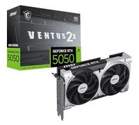 MSI GeForce RTX 5050 8G VENTUS 2X OC Graphics Card - RTX 5050 GPU, 8GB GDDR6 (20Gbps/128-bit), PCIe 5.0 - DUAL-Fan Thermal Design (2 x TORX FAN 5.0) - HDMI 2.1b, DisplayPort 2.1b