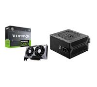MSI GeForce RTX 5060 8G VENTUS 2X OC Graphics Card GDDR7, PCIe 5.0, HDMI 2.1b, DP 2.1b MAG A550BN Power Supply Unit, UK Plug 550W, 80 Plus Bronze, ATX, 12V Single-Rail, DC-to-DC Circuit