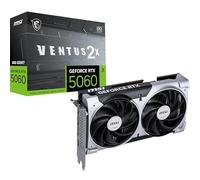 MSI GeForce RTX 5060 8G VENTUS 2X OC Graphics Card - RTX 5060 GPU, 8GB GDDR7 (28Gbps/128-bit), PCIe 5.0 - DUAL-Fan Thermal Design (2 x TORX FAN 5.0) - HDMI 2.1b, DisplayPort 2.1b
