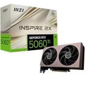 MSI GeForce RTX 5060 Ti 16G INSPIRE 2X OC Graphics Card - RTX 5060 Ti GPU, 16GB GDDR7 (28Gbps/128-bit), PCIe 5.0 - DUAL-Fan Thermal Design (2 x STORMFORCE FAN) - HDMI 2.1b, DisplayPort 2.1b
